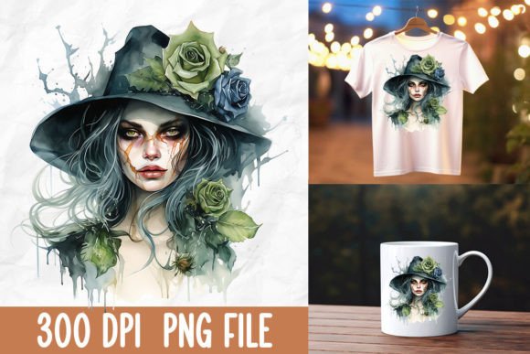 Download Grunge Gothic Spooky Green Witch Rose - Gothic spooky Collection