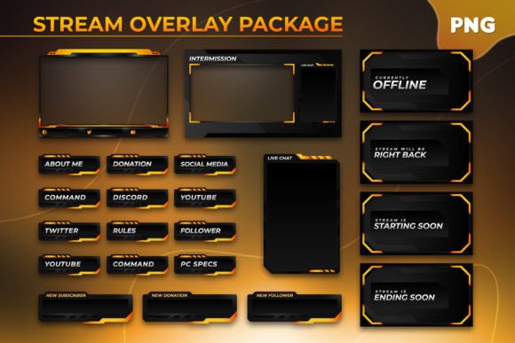 Download A Premium Twitch Stream Overlay Package - Stream overlay Collection