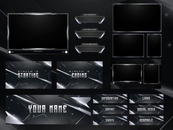 Download Twitch Stream Overlays Package - Stream overlay Collection